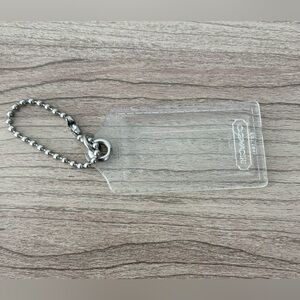 Coach Clear Acrylic Poppy XXL bag charm Tag  keychain FOB